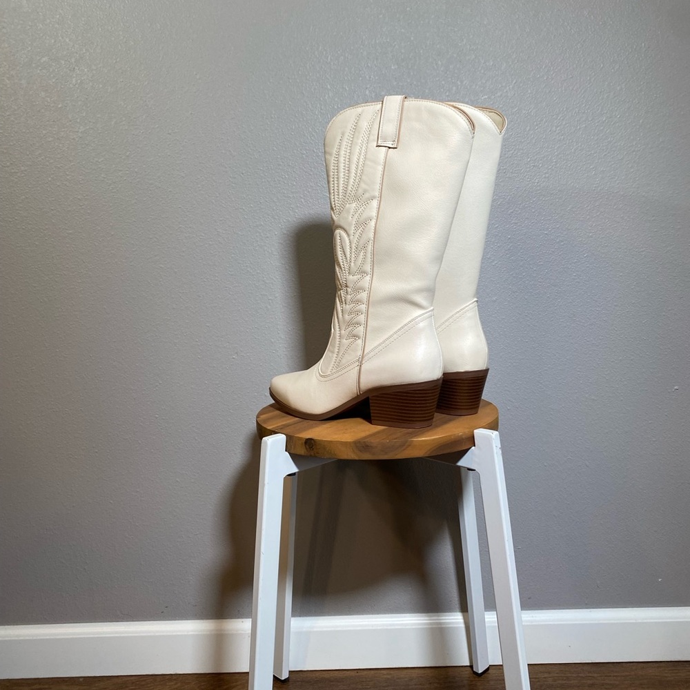 White Cowboy Boots - Picture 3 of 8